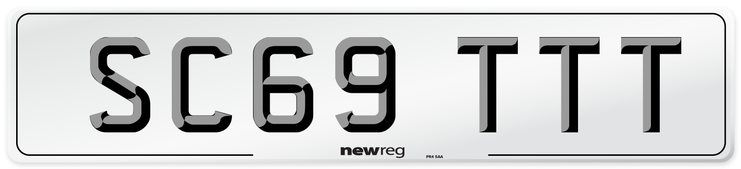 SC69 TTT Number Plate from New Reg